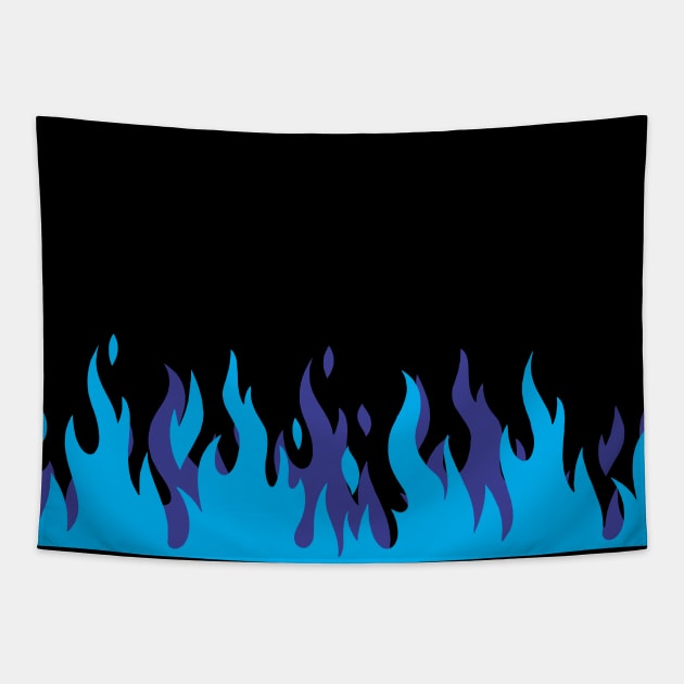 Azure Blue Flame Tapestry by Faishal Wira