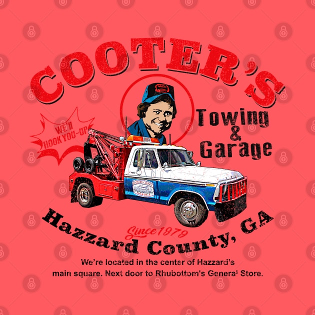 Cooter's Towing Worn Hazzard County by Alema Art