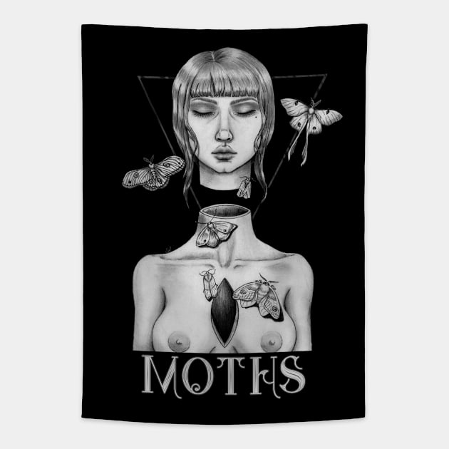 Moths Tapestry by SolDaathStore