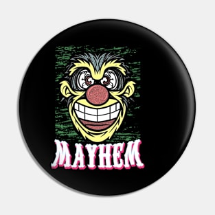 Mayhem Retro Design Pin