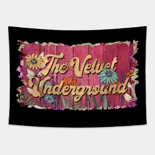 Classic Velvet Personalized Flowers Proud Name Tapestry