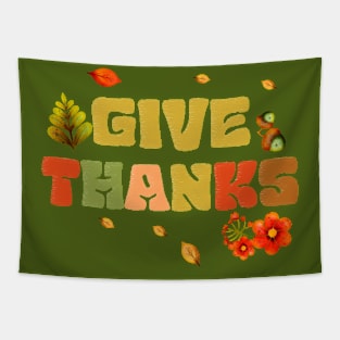 Give Thanks With Colorful Text Tapestry