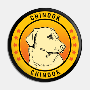 Chinook Dog Portrait Pin