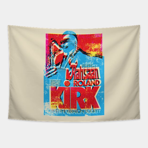 Rolan Kirk poster graphic Tapestry by HAPPY TRIP PRESS