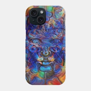 Abstract fractal faces Phone Case