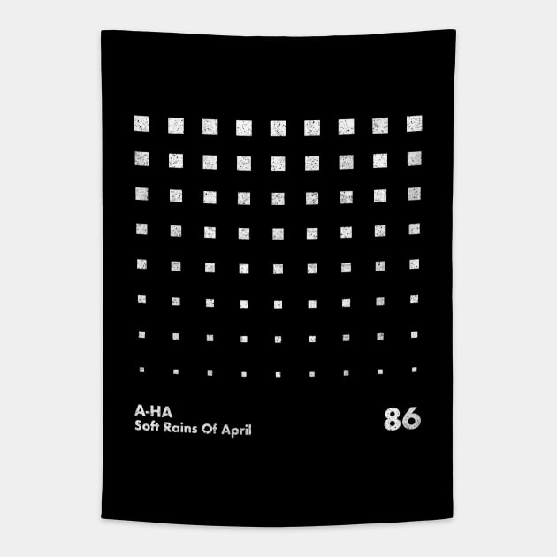 A-Ha Soft Rains Of April / Minimal Graphic Design Tribute Tapestry by saudade