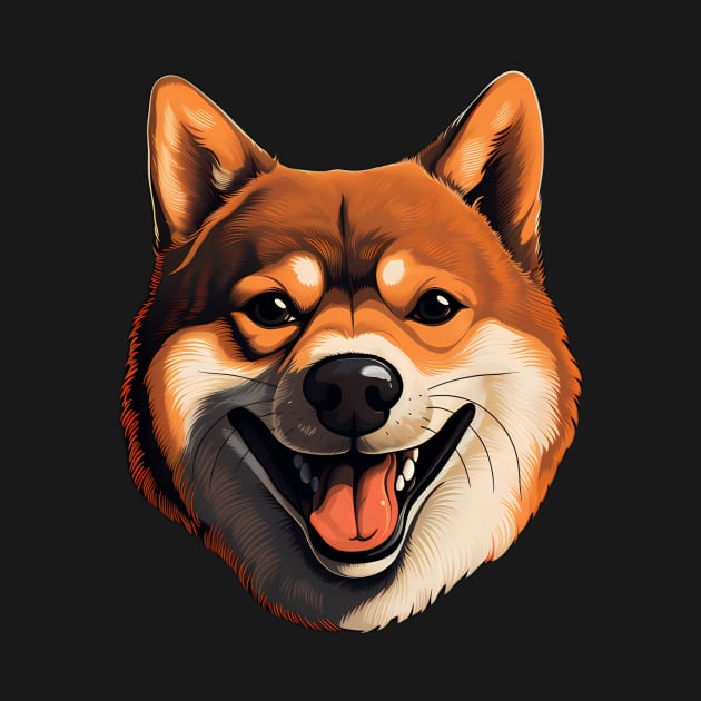 Cartoon Shiba Inu Dog - Cute Shiba Inu by fromherotozero