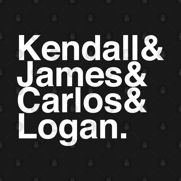 Big Time Rush Helvetica List by waffletoast215