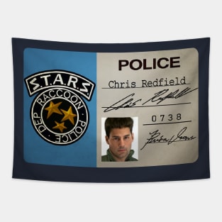 Chris Redfield - Raccoon police Dept. - Photo ID Tapestry