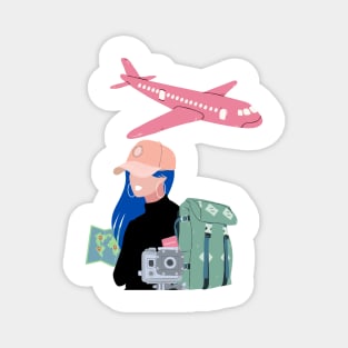 Travel Girl Magnet