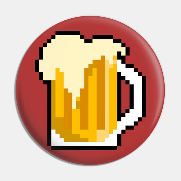 Beer Pixel Art Videogames Geek Pin by LuisP96