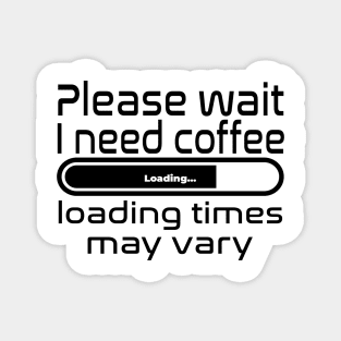 Please wait I need coffee, loading times may vary Magnet