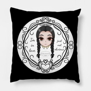 introvert girl in love on wednesday morning CIRCLE BACKGROUND Pillow