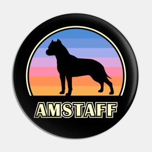 American Staffordshire Terrier Vintage Sunset Dog Pin