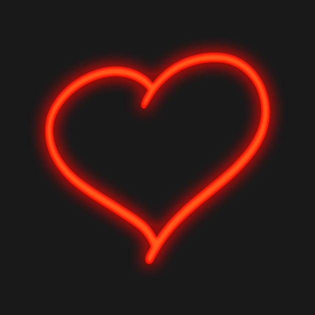 Neon Red Heart by obillwon