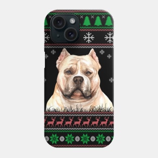 Cute American Bully Dog Lover Ugly Christmas Sweater For Women And Men Funny Gifts Phone Case