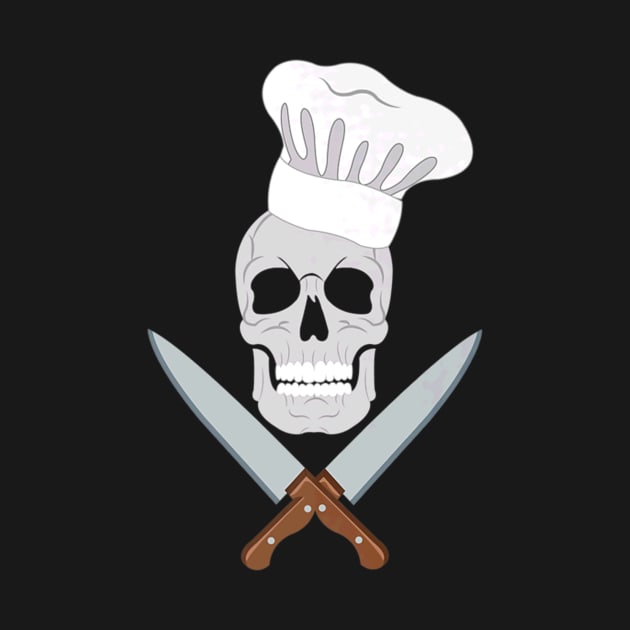 Badass Chef Skull by Watermelon Wearing Sunglasses