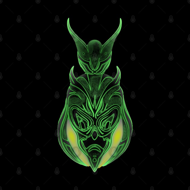 Green Devil Mask by SeththeWelsh