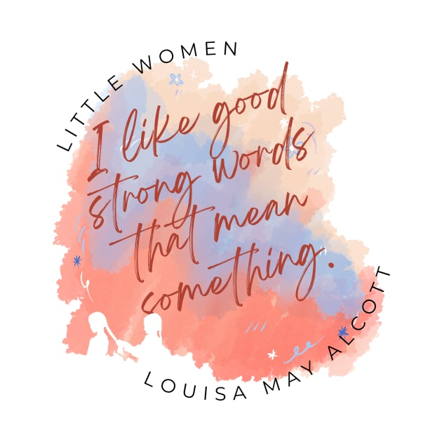 little women strong words watercolor by bfjbfj