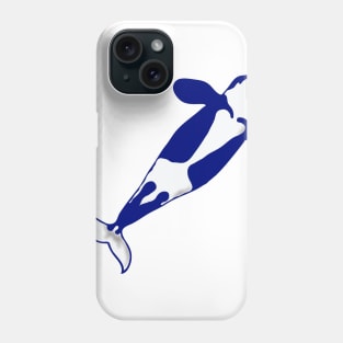 Blue and white orca Phone Case