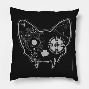 Sugarskull cat Pillow