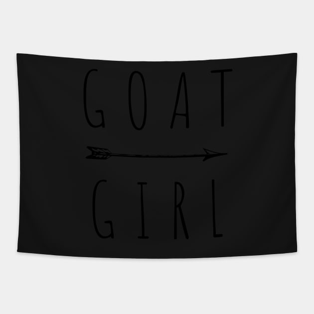 Goat Girl Black and White Animal Lover Cute Social Distancing Mask Face Mask Tapestry by gillys