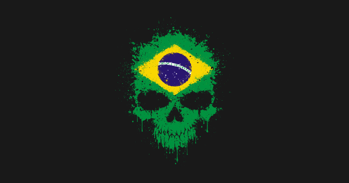 chaotic brazilian flag splatter skull brazil t shirt hoodie size chart us