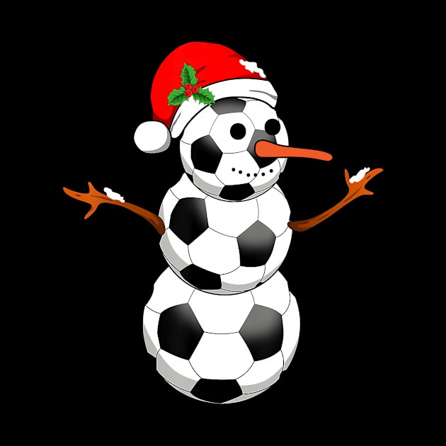 Soccer Santa Hat Snowman Christmas Lights Funny Xmas Squad by KhanhVan