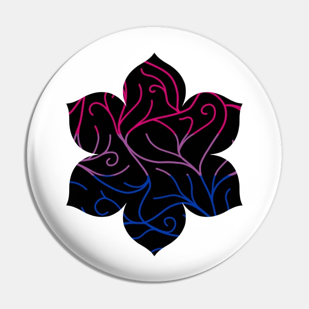 Black Velvet, Bisexual Flag Vines Pin by StephOBrien