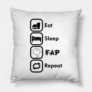 Eat. Sleep. Fap. Repeat Pillow