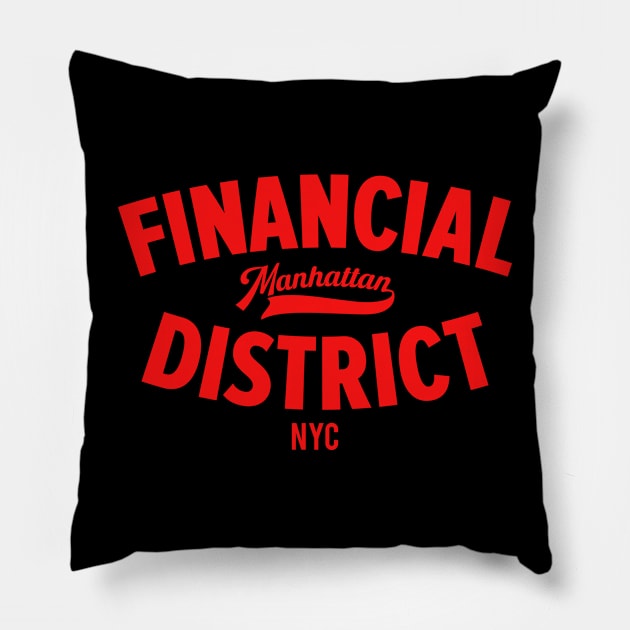 Discover the Vibrant Essence of Manhattan's Financial District in NYC Pillow by Boogosh