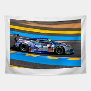 Ferrari 488 GTE no60 24 Hours of Le mans 2017 Tapestry