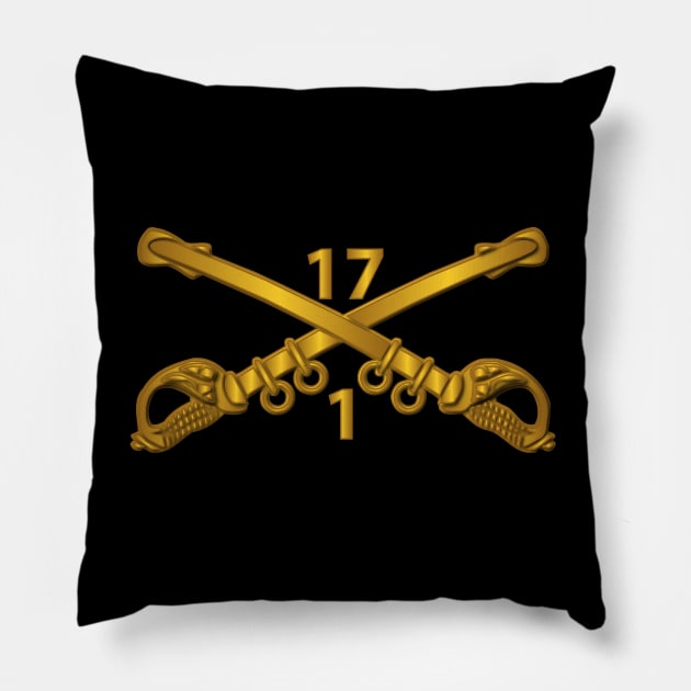 1st Sqn 17th Cavalry Branch wo Txt Pillow by twix123844