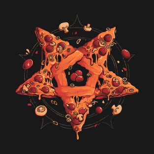 Hail Pizza Sarcastic Pentagram T-Shirt