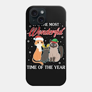 Cats Dance Together It's The Most Wonderful Time Of The Year Phone Case