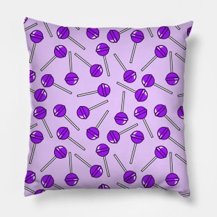 Purple Lollipops Pattern Pillow