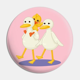 happy duck family Pin