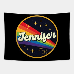 Jennifer // Rainbow In Space Vintage Style Tapestry