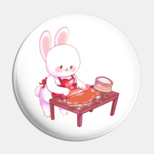 Bunny making gingerbread cookies Pin