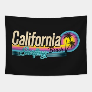 California beach surfing Tapestry