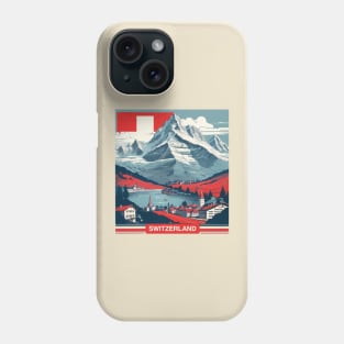 Vintage Travel Switzerland Design Phone Case