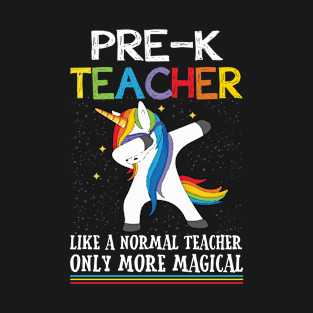 Pre-K Dabbing Unicorn Funny Back To School T Shirt Gift T-Shirt