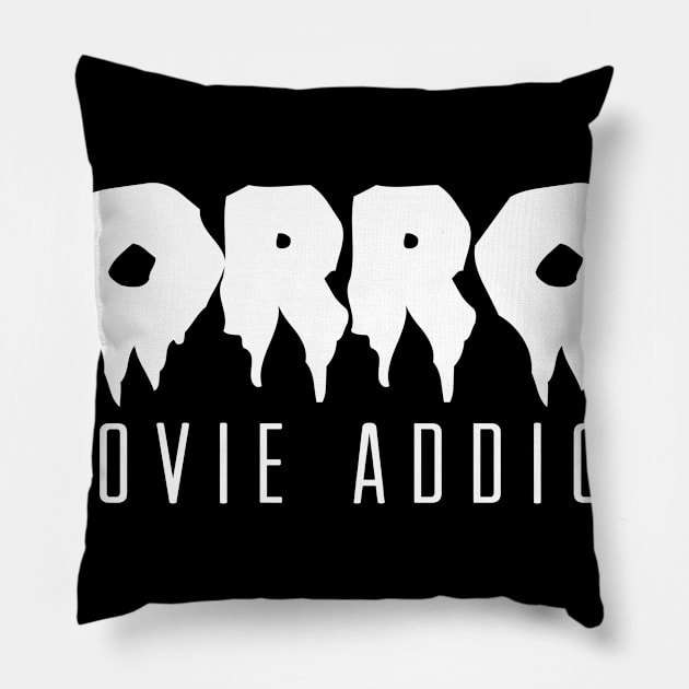 Horror Movie Addict Pillow by Lin Watchorn 