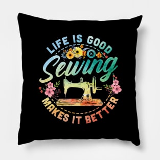 Funny Sewing Sewer Design Pillow