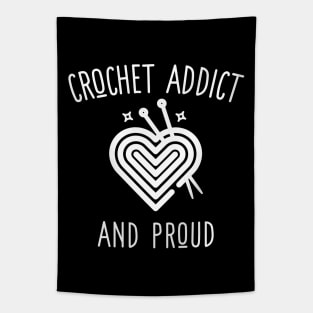 crochet addict and proud Tapestry