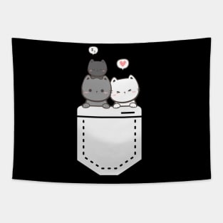 Cute kittens in the pocket Tapestry
