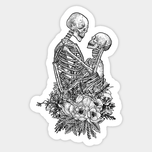 Skeleton Love - Skeletons - Sticker