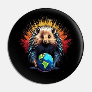 Porcupine Earth Day Pin