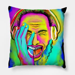 fluorescent music man Pillow