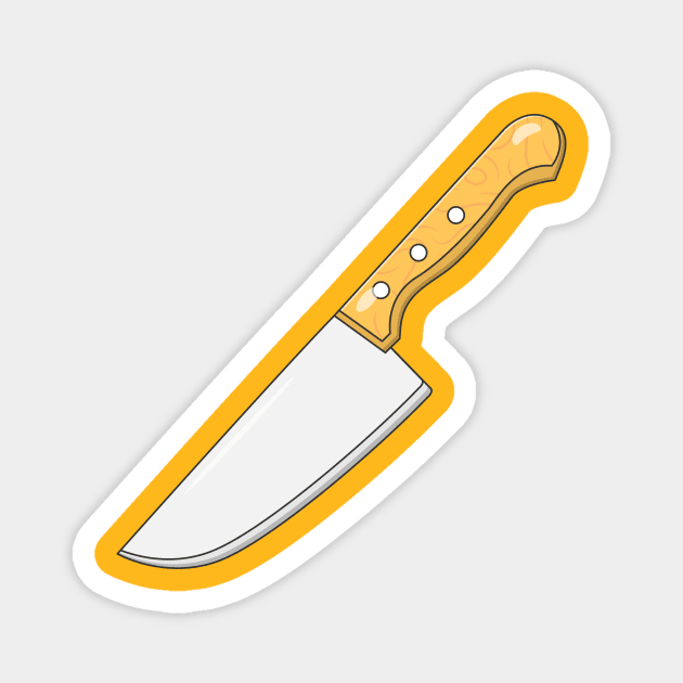 Butcher Knife Magnet by KH Studio